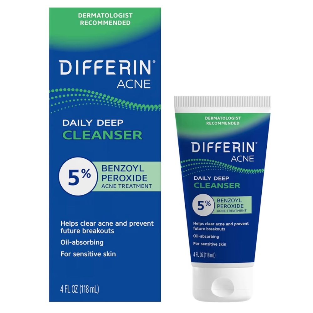 Daily Deep Cleanser 5% Benzoyl Peroxide — Blue & Green